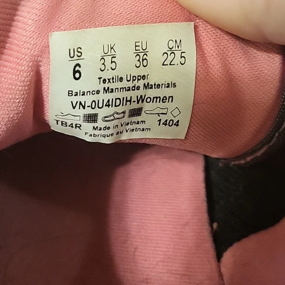 Vans Women's Gray Lace Ups with Pink Trim, Insole, and Sole Sz 6 - Picture 7 of 14